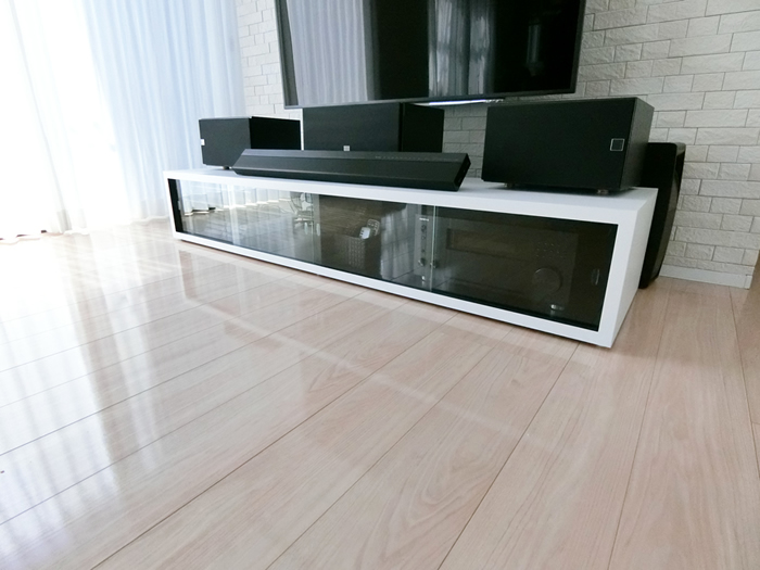 廊低いAVボード（テレビボード）家具制作例2