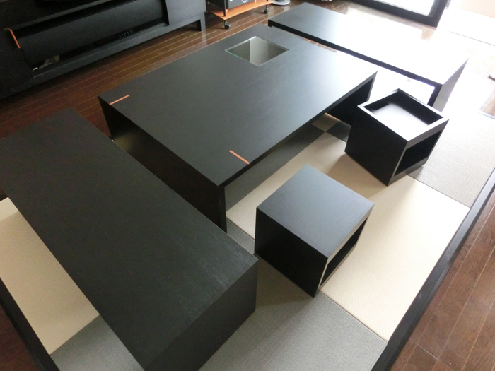 拡張テーブル+リモコン台家具制作例