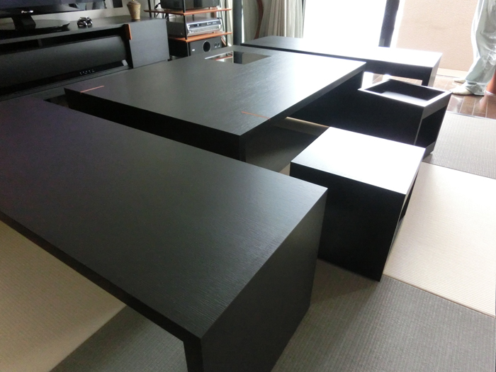 拡張テーブル+リモコン台家具制作例2